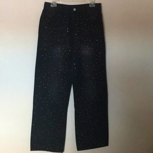 Black denim jeans with sparkle